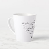 手書きの名入れコーヒーマグ・ティーマグに名言を カフェラテマグ (左アングル)