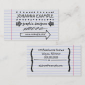 手書きの名刺 名刺 (正面/裏面)