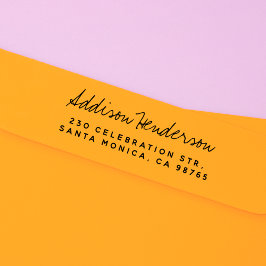 手書きの名前とシンプル差出人住所 セルフインキングスタンプ