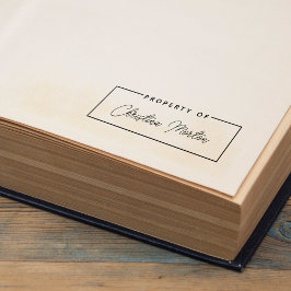 手書きの名前の簡単な所有者情報 セルフインキングスタンプ