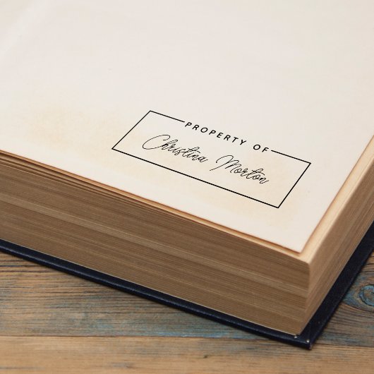 手書きの名前の簡単な所有表示 セルフインキングスタンプ