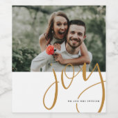 手書きの喜びカスタム写真 ワインラベル (シングルラベル)