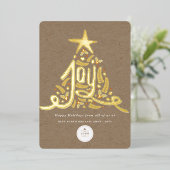 手書きの喜び書素朴道の葉業 箔シーズンカード (立ち正面)