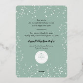 手書きの喜び書素朴道の葉業 箔シーズンカード (裏面)