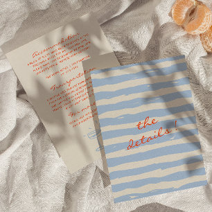 手書きの奇妙な結婚式の詳細 エンクロージャーカード