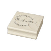 手書きの姓の丸住所パーソナライズされた ラバースタンプ (スタンプ)