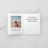 手書きの子供の落書きクリスマスツリー カード (内部)