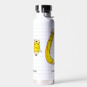 手書きの学校用品の鉛筆 ウォーターボトル (左面)