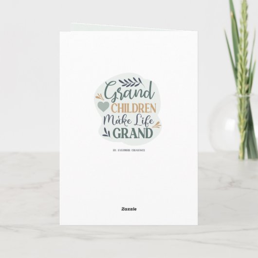 手書きの孫が命を救う引用文 カード (裏面)