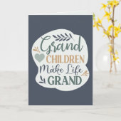 手書きの孫が命を救う引用文 カード (黄色い花)