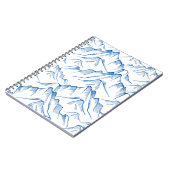 手書きの山の風景パターン。 ノートブック (左側)
