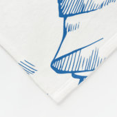 手書きの山の風景パターン。 フリースブランケット (角)