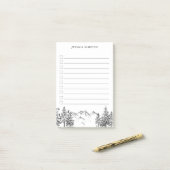 手書きの山To-Doリストのポストイットのメモ ポストイット (デスク上)