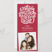 手書きの希望 |レトロの写真 招待状 (正面)