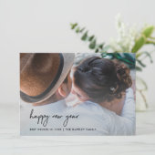 手書きの幸せ|新年（写真付き） 招待状 (スタンド正面)