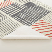 手書きの幾何学的ストライプなパターン、シームレスなパターン。 シェルパブランケット (3/4)