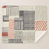 手書きの幾何学的ストライプなパターン、シームレスなパターン。 シェルパブランケット (正面(横))