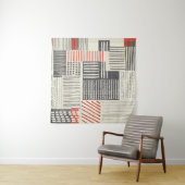 手書きの幾何学的ストライプなパターン、シームレスなパターン。 タペストリー (インサイチュ(横))