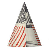 手書きの幾何学的ストライプなパターン、シームレスなパターン。 パーティーハット (裏面)