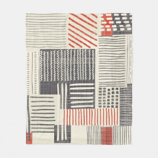 手書きの幾何学的ストライプなパターン、シームレスなパターン。 フリースブランケット