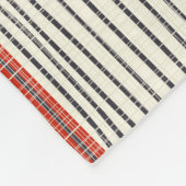 手書きの幾何学的ストライプなパターン、シームレスなパターン。 フリースブランケット (角)