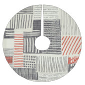 手書きの幾何学的ストライプなパターン、シームレスなパターン。 ブラッシュドポリエステルツリースカート (正面)