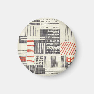 手書きの幾何学的ストライプなパターン、シームレスなパターン。 マグネット