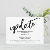 手書きの延期された結婚発表の最新情報 招待状 (スタンド正面)
