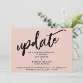 手書きの延期された結婚赤面の発表 招待状 (スタンド正面)