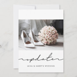 手書きの延期結婚式更新写真 案内状