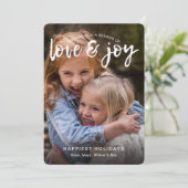 手書きの愛と喜びの写真 シーズンカード (スタンド正面)