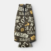 手書きの愛のパターン ボトルクーラー (裏面)