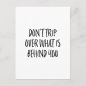 手書きの感動的やる気を起こさせる引用文 ポストカード (正面)