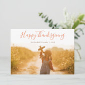 手書きの感謝祭の休暇写真 シーズンカード (スタンド正面)