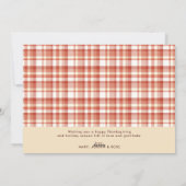 手書きの感謝祭の休暇写真 シーズンカード (裏面)