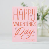 手書きの教室のバレンタイン 招待状 (スタンド正面)