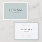 手書きの文字のモダンな最小主義のテンプレートのシンプル 名刺 (正面/裏面)