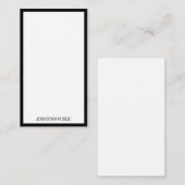 手書きの文字の最小主義の黒いボーダー垂直 ノートカード (正面/裏面)