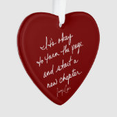 手書きの新しい章を始める - inspirational オーナメント (正面)