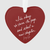 手書きの新しい章を始める - inspirational オーナメント (裏面)