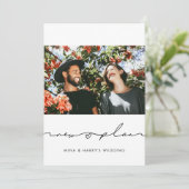 手書きの新しい結婚式の計画の更新写真 案内状 (スタンド正面)