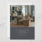 手書きの新居引っ越し案内 案内状 (裏面)