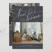 手書きの新居引っ越し案内 案内状 (正面/裏面)