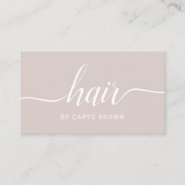 手書きの最小主義のシャンペン美容師 名刺