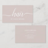 手書きの最小主義のシャンペン美容師 名刺 (正面/裏面)