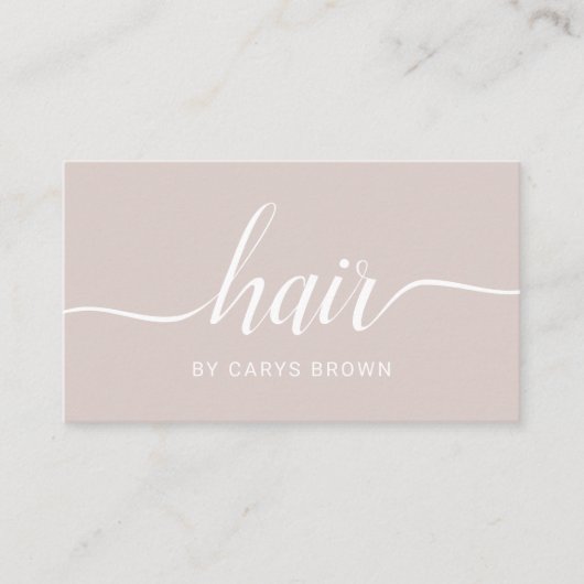 手書きの最小主義のシャンペン美容師 名刺 (正面)