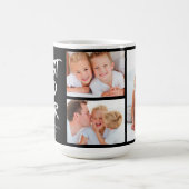 手書きの最高のパパ・エバー・フォトコラージュ コーヒーマグカップ (中央)