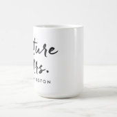 手書きの未来の夫人 コーヒーマグカップ (中央)