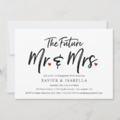 手書きの未来ミスター&ミセス・婚約パーティ 招待状 (正面)