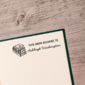 手書きの本カスタム本この本は名前に属する ラバースタンプ